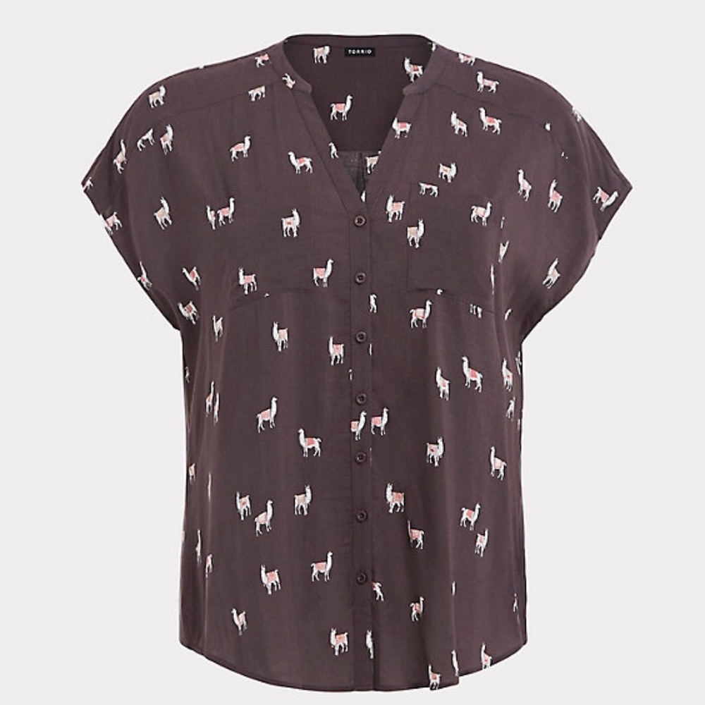 Torrid Llama Dolman Sleeve Top